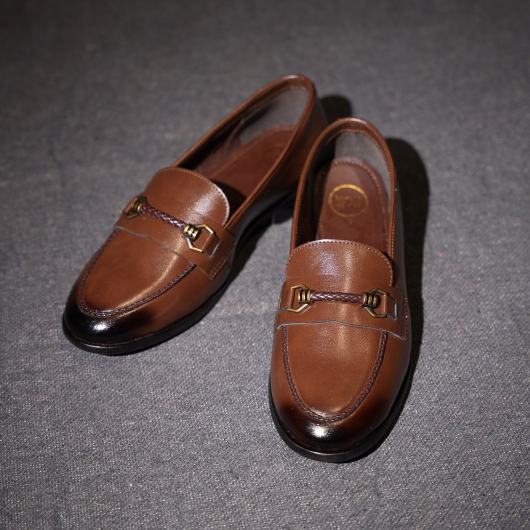 Monkstory Braided-Bit Horsebit Loafers – Burnished Brown