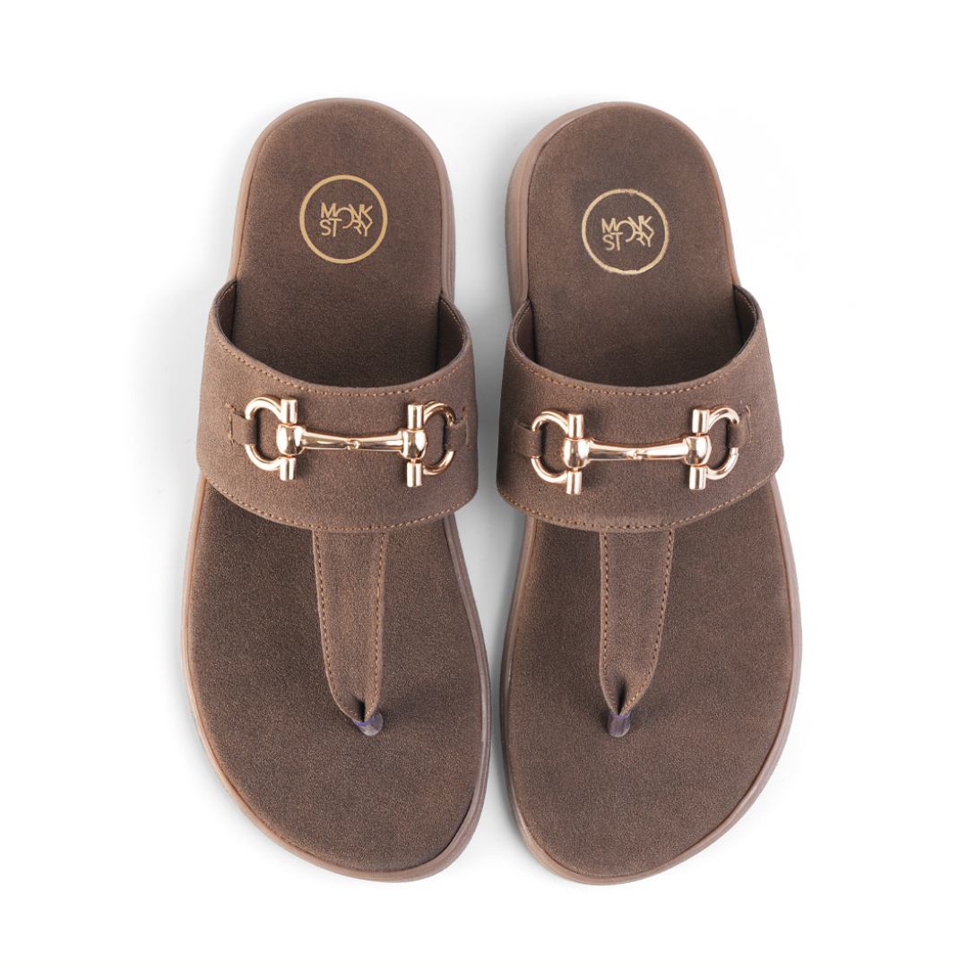 T-Rad Luxe Horsebit Sandals - Brown