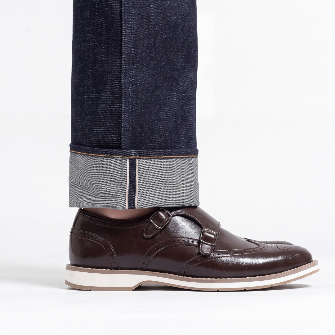 Monkstory Atelier 1938 Hybrid Double Monk Slip-Ons – Brown