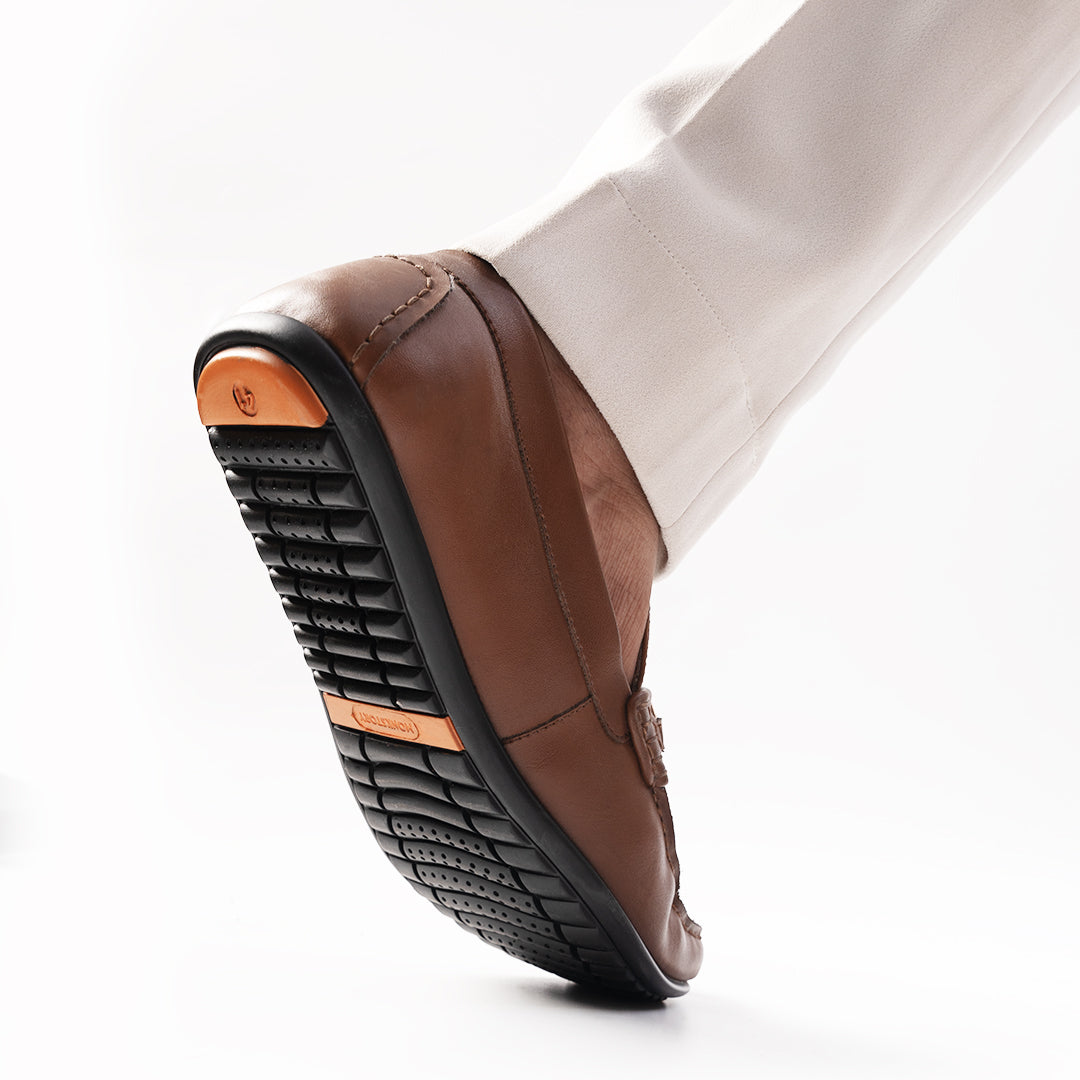 Monkstory Horsebit Driving Loafers - Tan