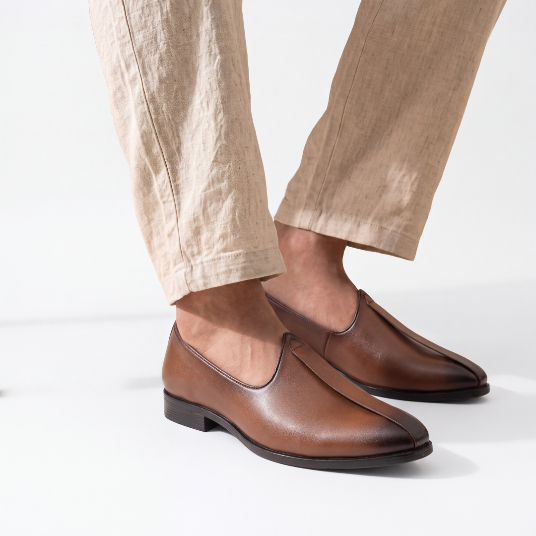 Monkstory Minimal Darbar Mojari – Tan
