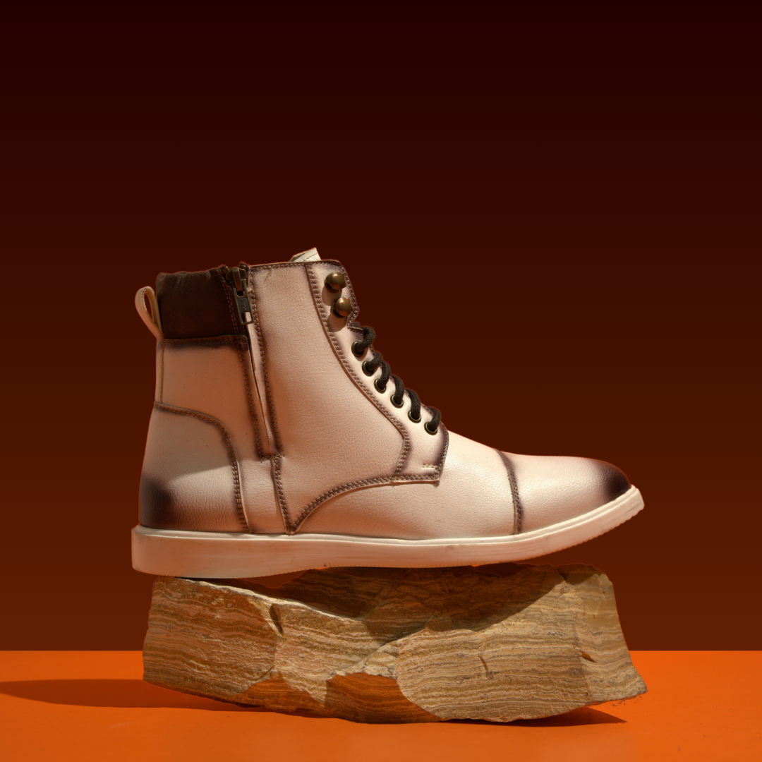 Monkstory Ombre High-Top Boots - White