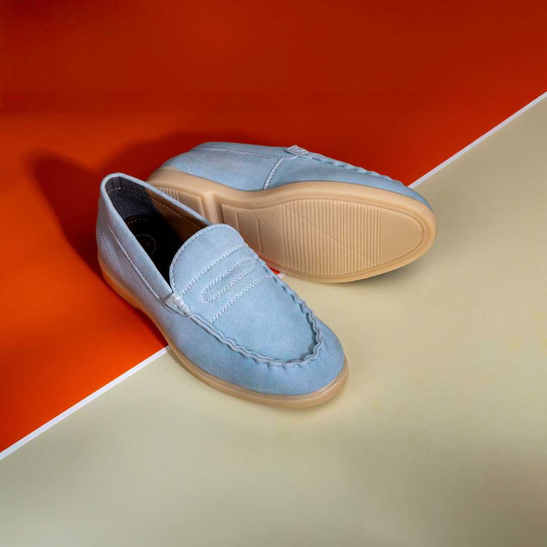 Monkstory Yacht Club Penny Stitch Loafers - Coastal Sky