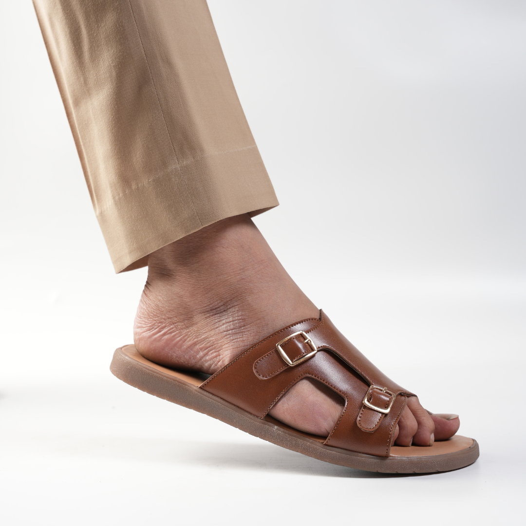 T-Rad Classic Double Monk Strap Sandals - Tan