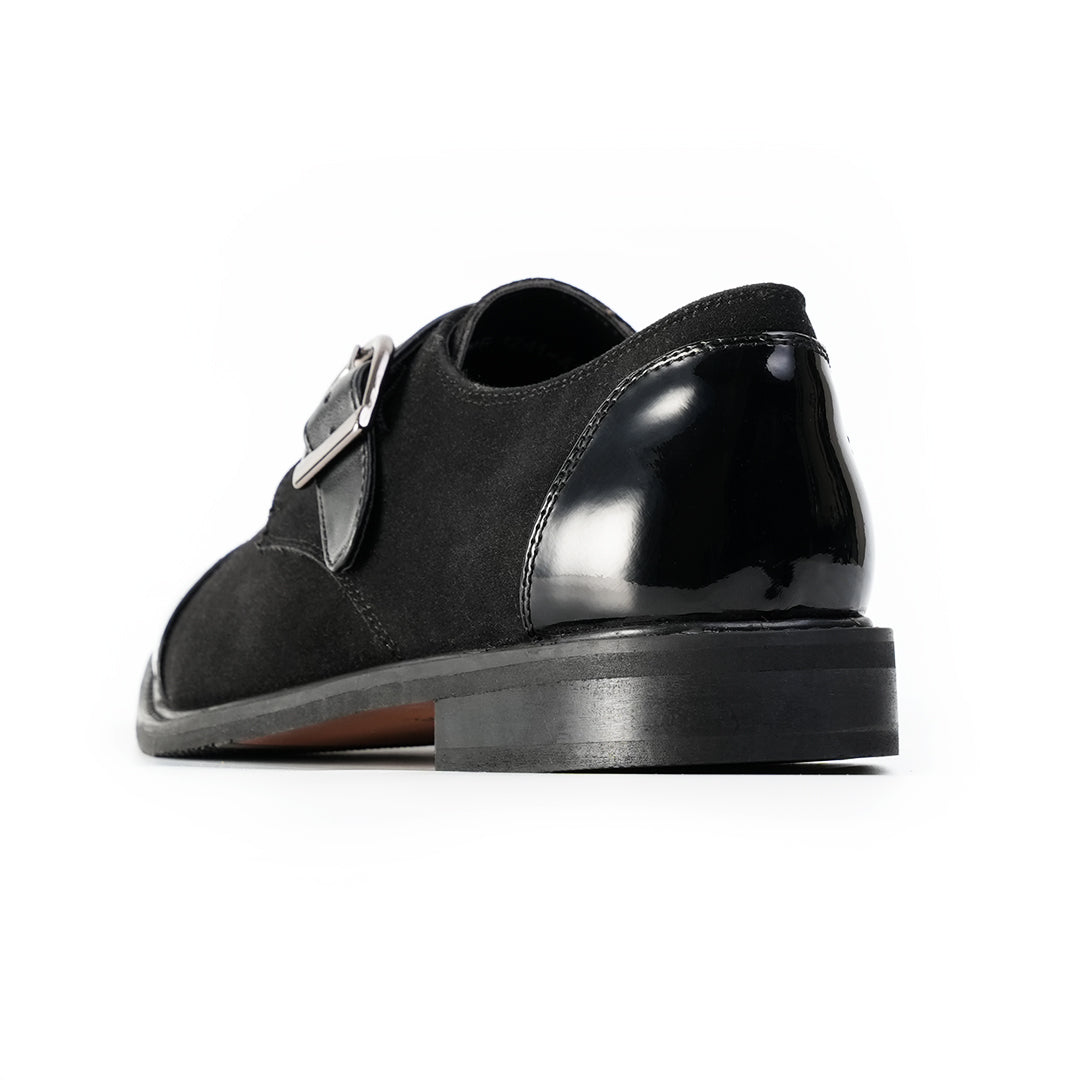 Monkstory Tuxedo Monkstrap Slip-Ons – Black