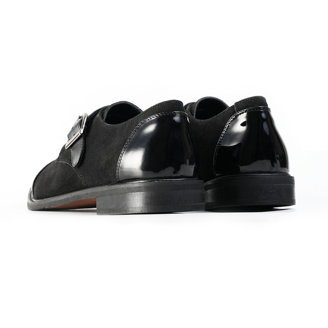 Monkstory Tuxedo Monkstrap Slip-Ons – Black