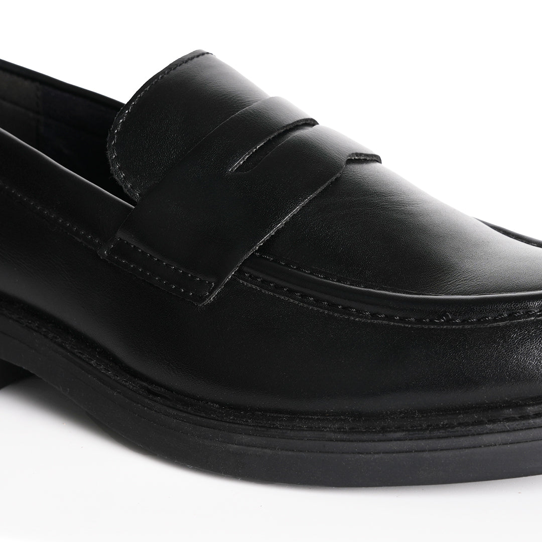 Monkstory Cosmopolitan Penny Loafers - Black
