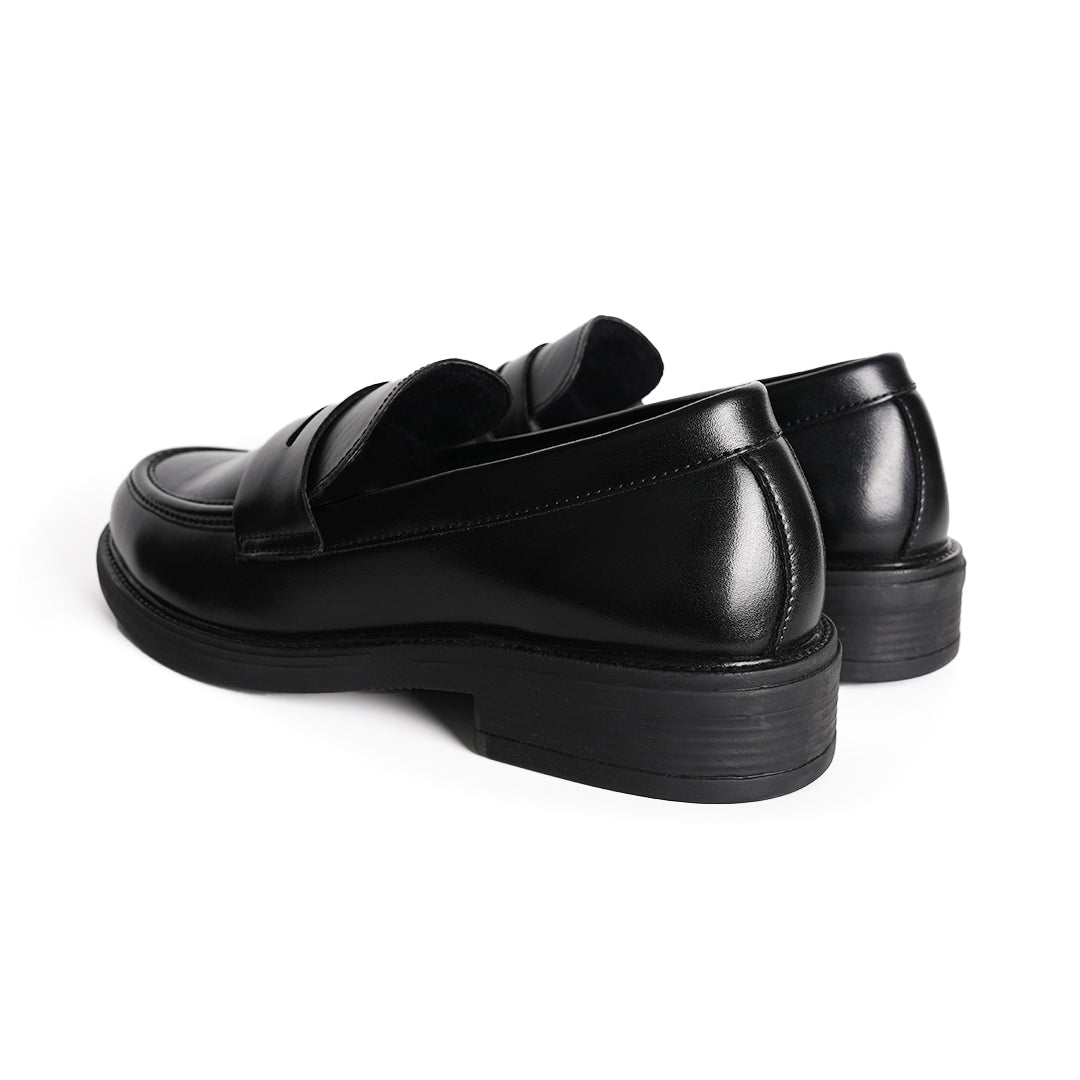 Monkstory Cosmopolitan Penny Loafers - Black