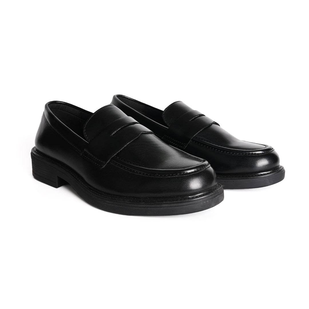 Monkstory Cosmopolitan Penny Loafers - Black