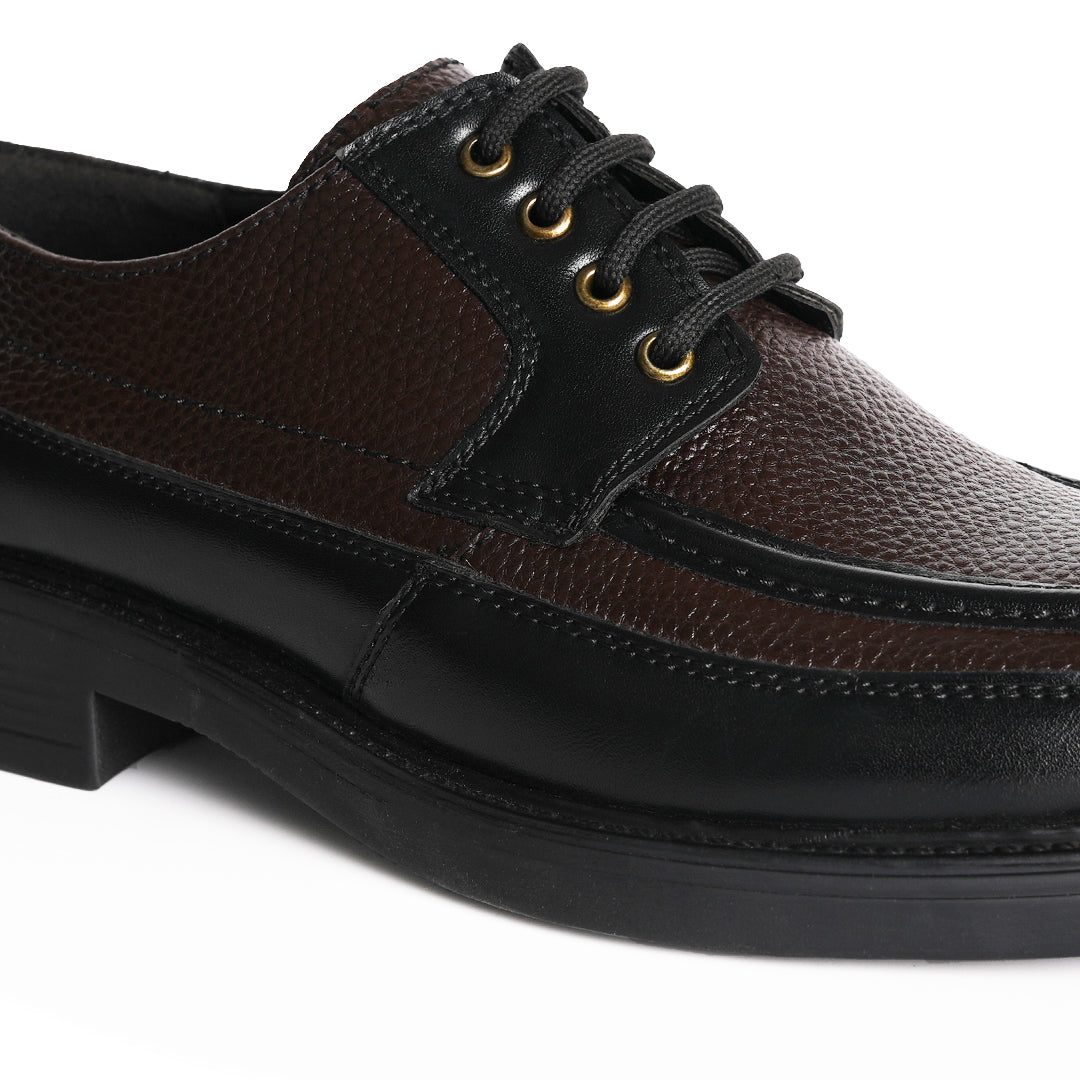 Monkstory Cosmopolitan Derby Lace-Ups - Black/Brown