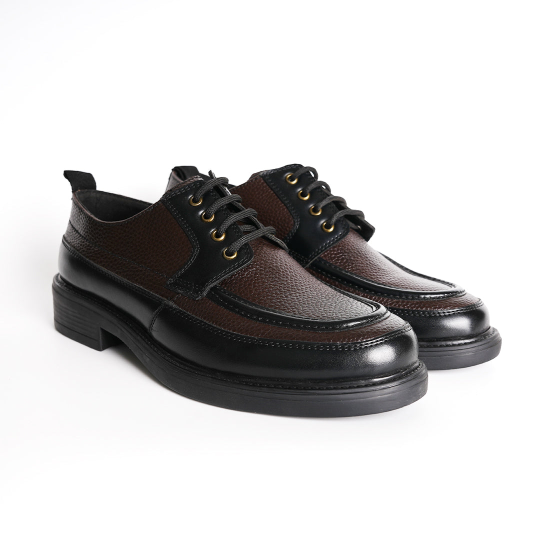 Monkstory Cosmopolitan Derby Lace-Ups - Black/Brown