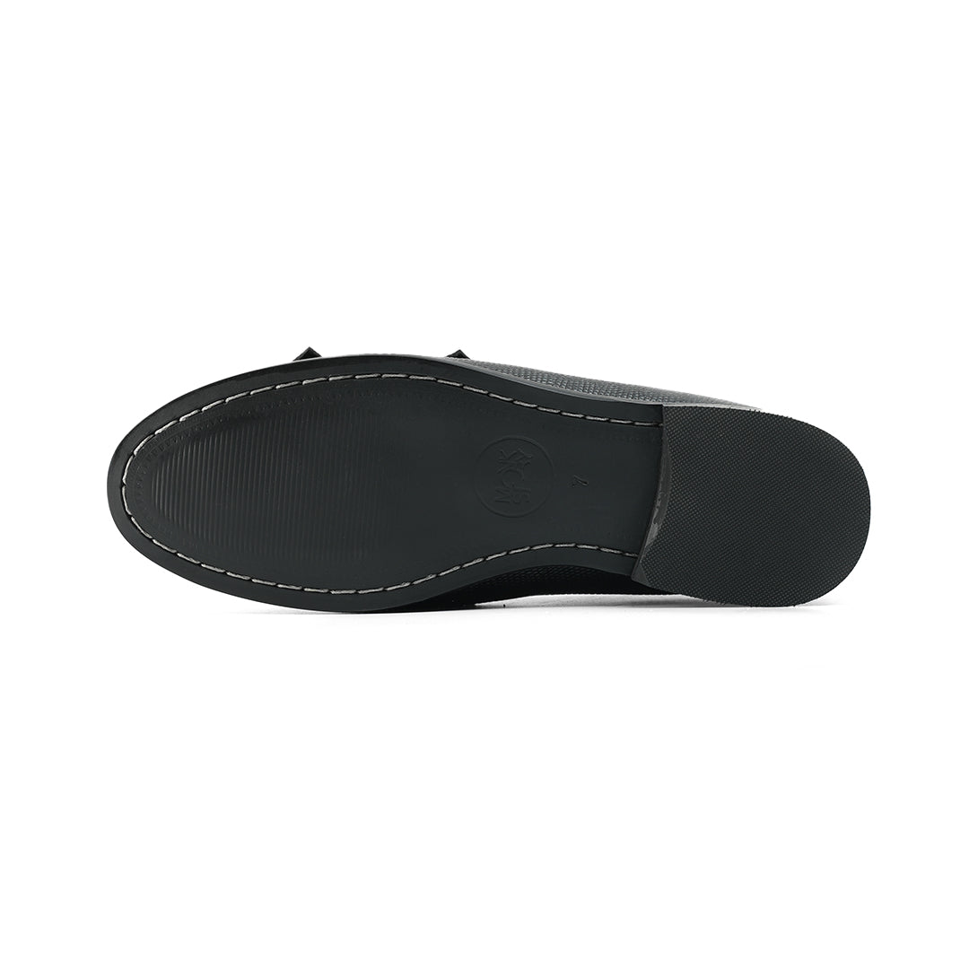 Monkstory Eclecta Textured Double Monk Slip Ons - Black