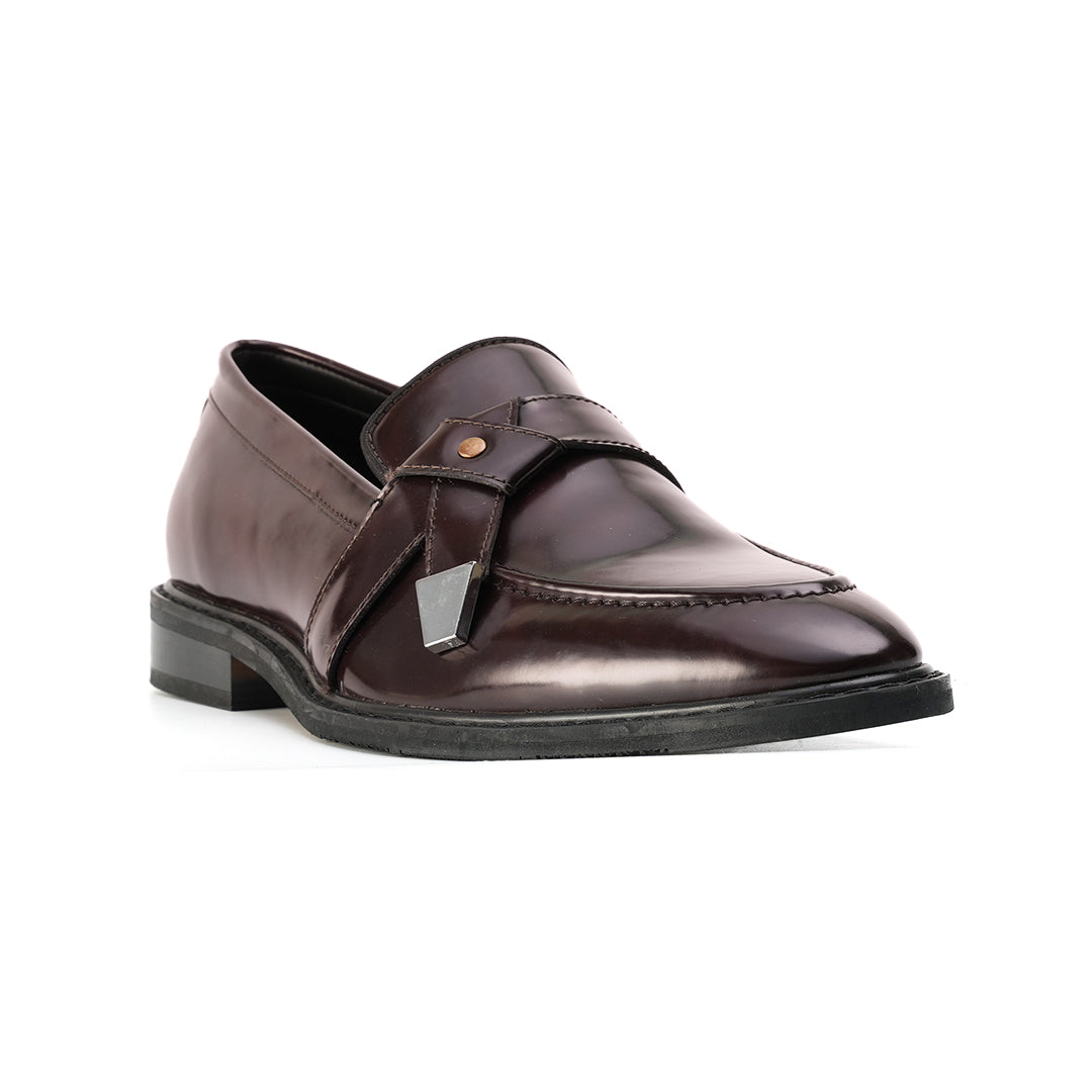 Monkstory Belted Slip-Ons - Burgundy