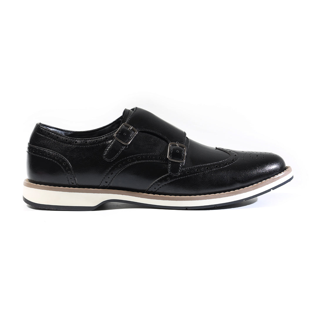 Monkstory Atelier 1938 Hybrid Double Monk Slip-Ons – Black
