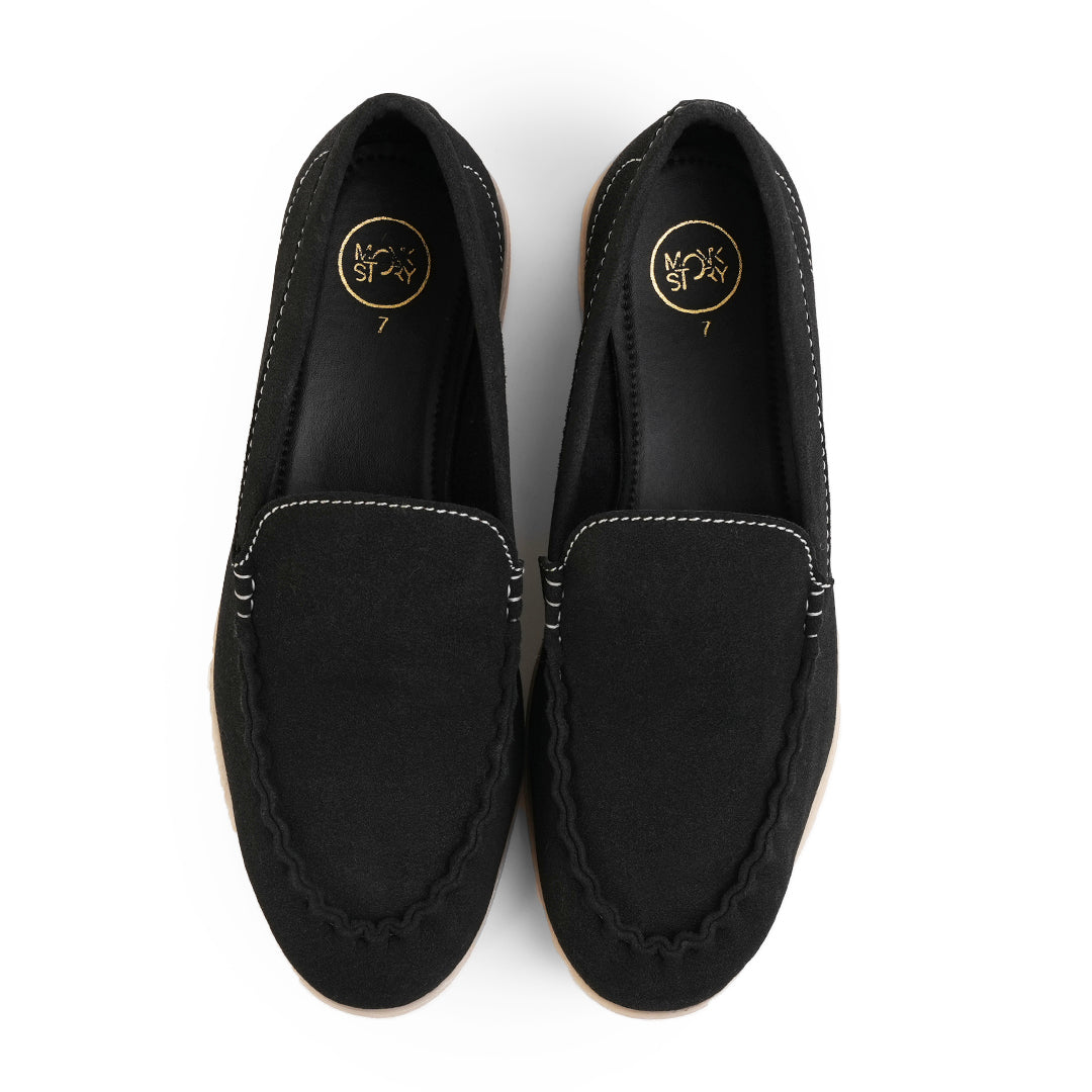Monkstory Yacht Club Loafers - Jet Black