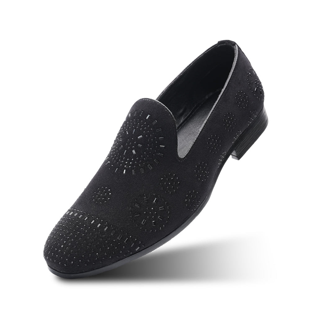 Monkstory Stardust Crystal Slip-Ons – Black