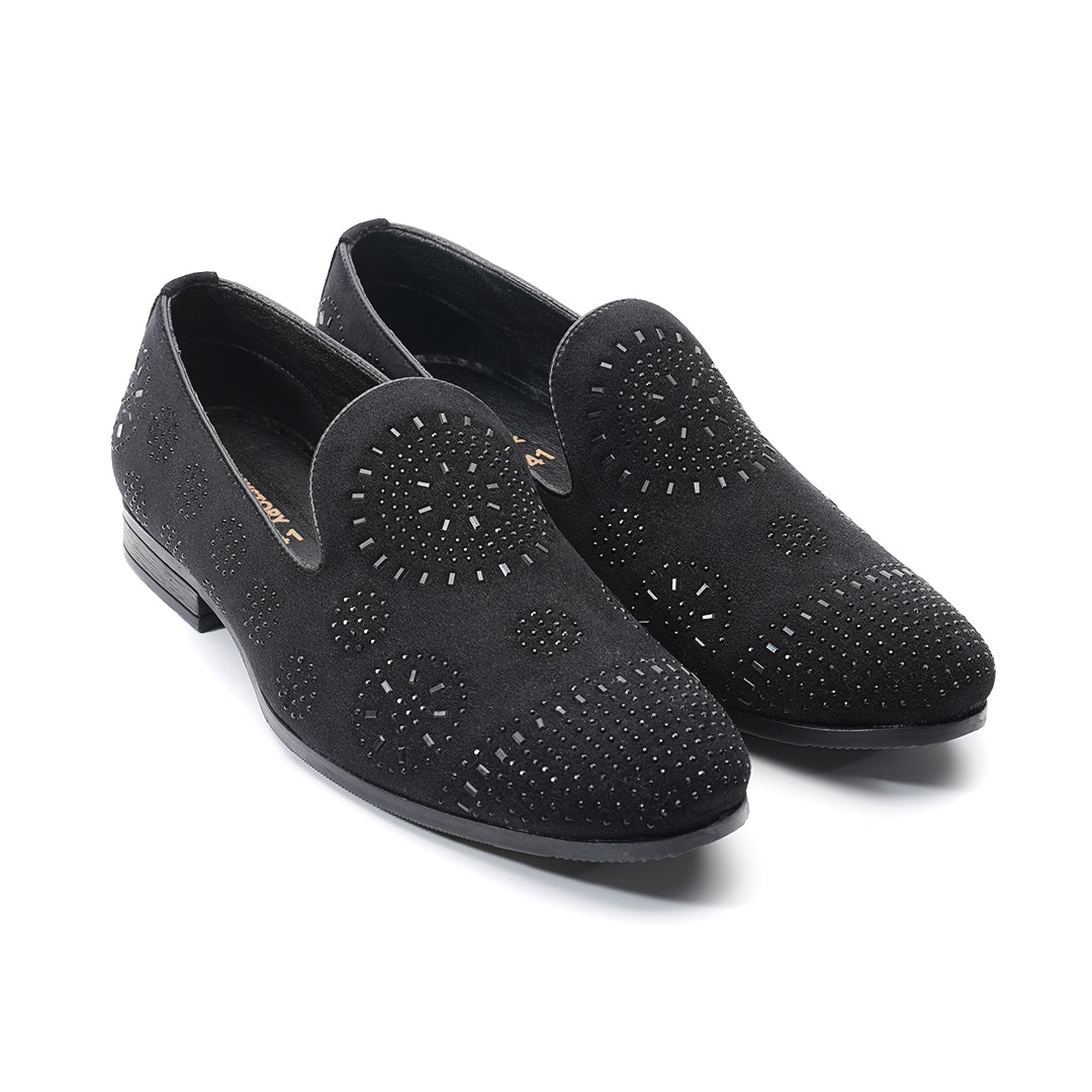 Monkstory Stardust Crystal Slip-Ons – Black