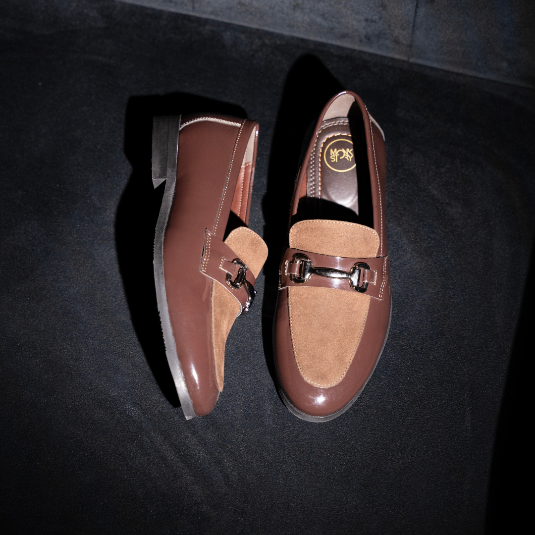 Monkstory Tux Bit Slip-Ons - Brown