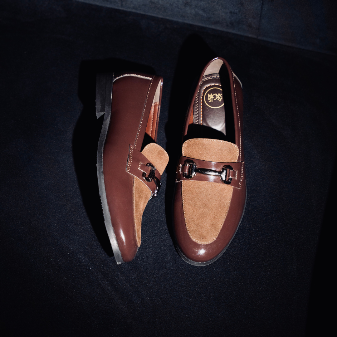 Monkstory Tux Bit Slip-Ons - Brown