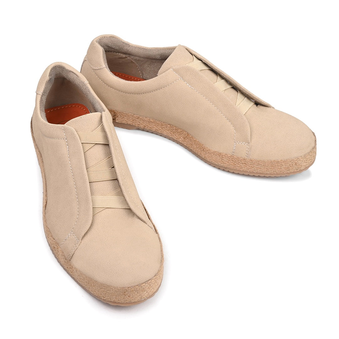 Monkstory Yacht Club Elastic Slip-On Espadrille Sneakers – Sand Beige