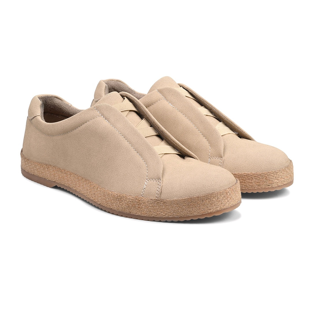 Monkstory Yacht Club Elastic Slip-On Espadrille Sneakers – Sand Beige