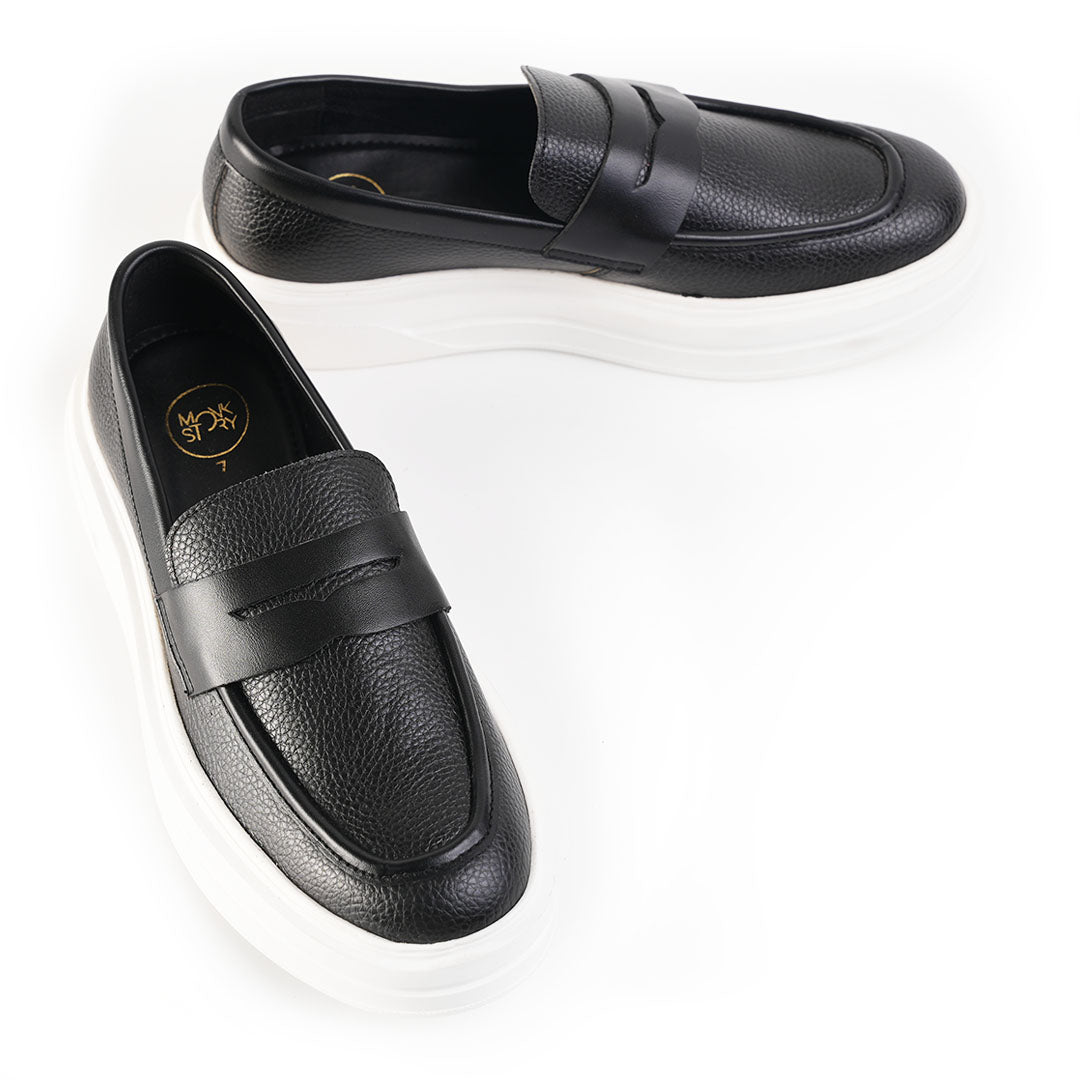 Monkstory Chunky Luxe Slip-On Sneakers - Royal Black