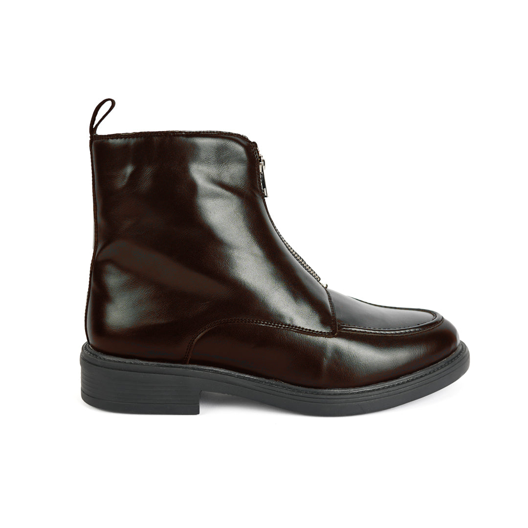 Monkstory Cosmopolitan Zip-Up Boots - Brown