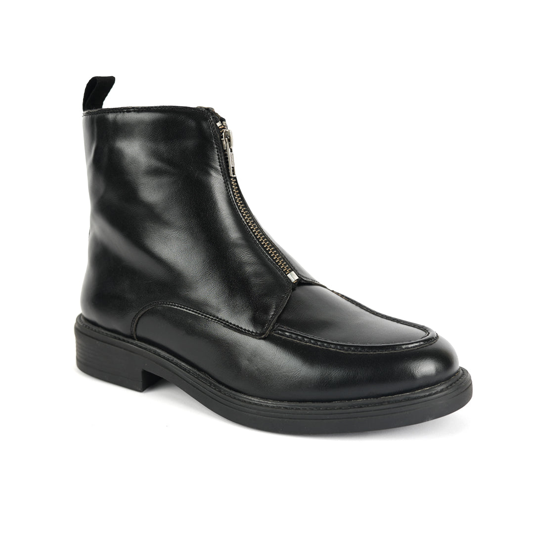 Monkstory Cosmopolitan Zip-Up Boots - Black