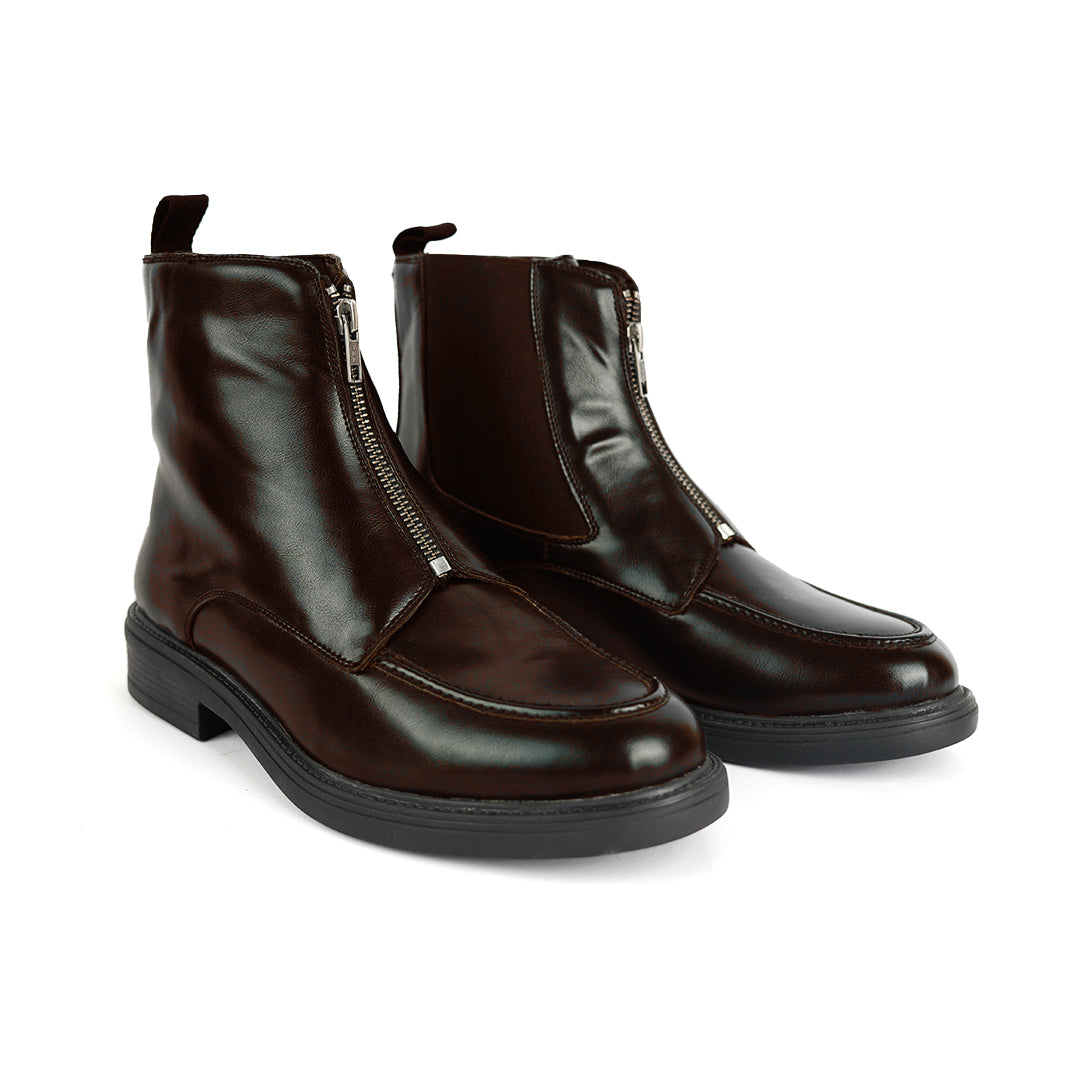 Monkstory Cosmopolitan Zip-Up Boots - Brown