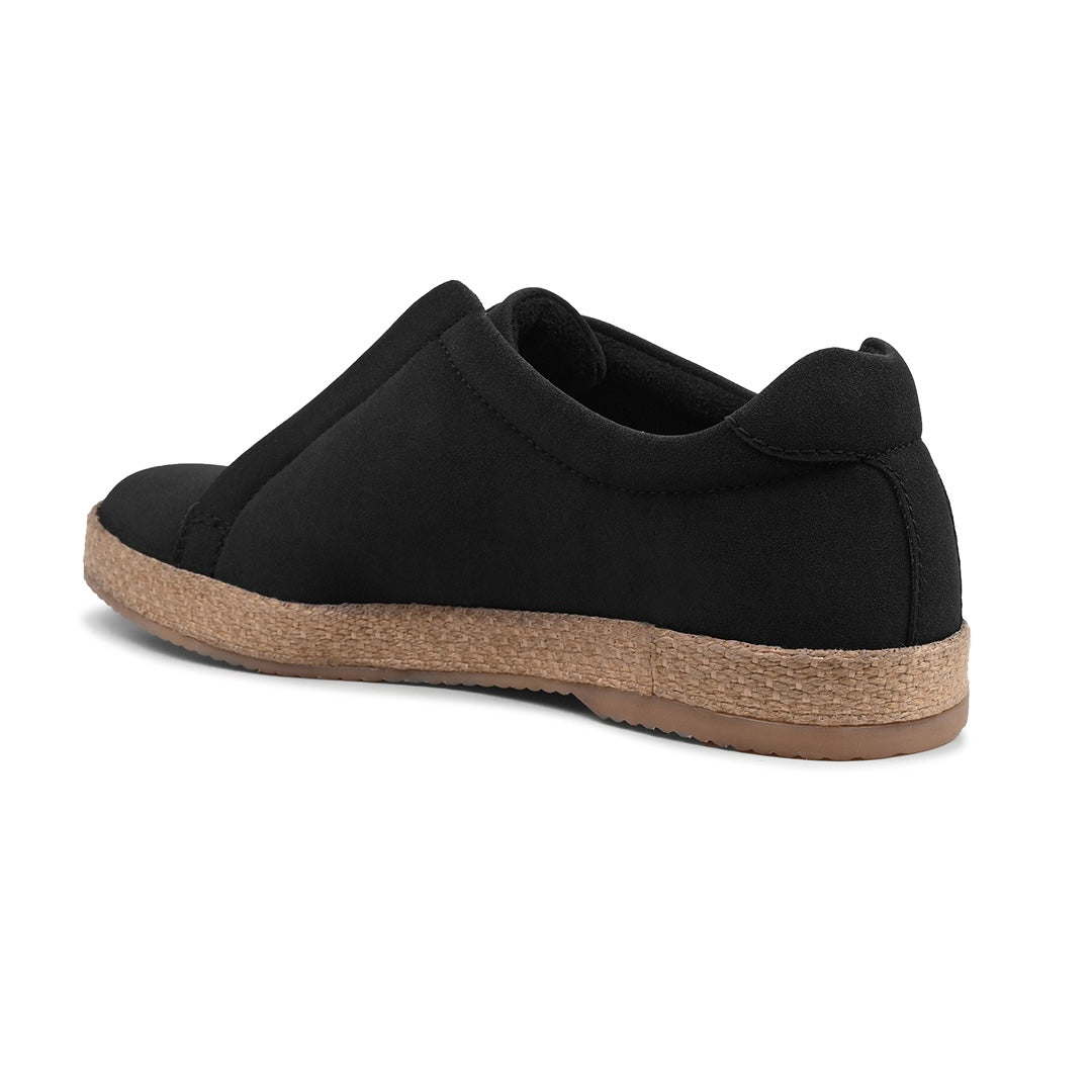 Monkstory Yacht Club Elastic Slip-On Espadrille Sneakers – Carbon Black