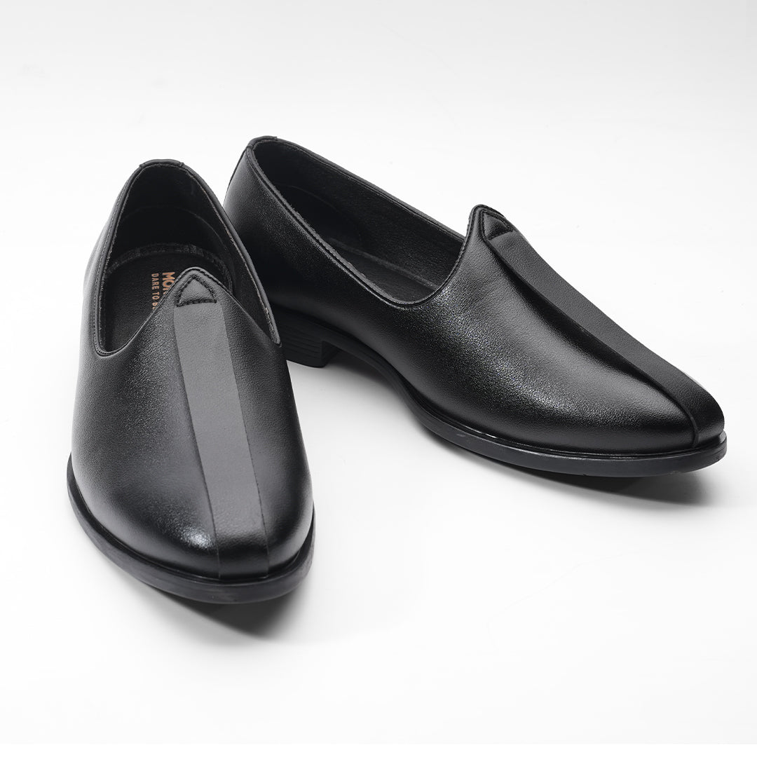 Monkstory Minimal Darbar Mojari – Black