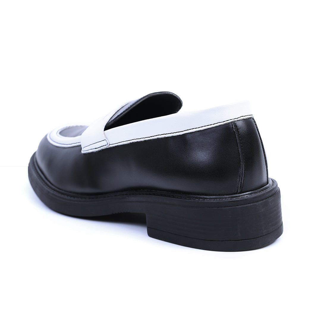 Monkstory Cosmopolitan Noir Penny Loafers - Black/White