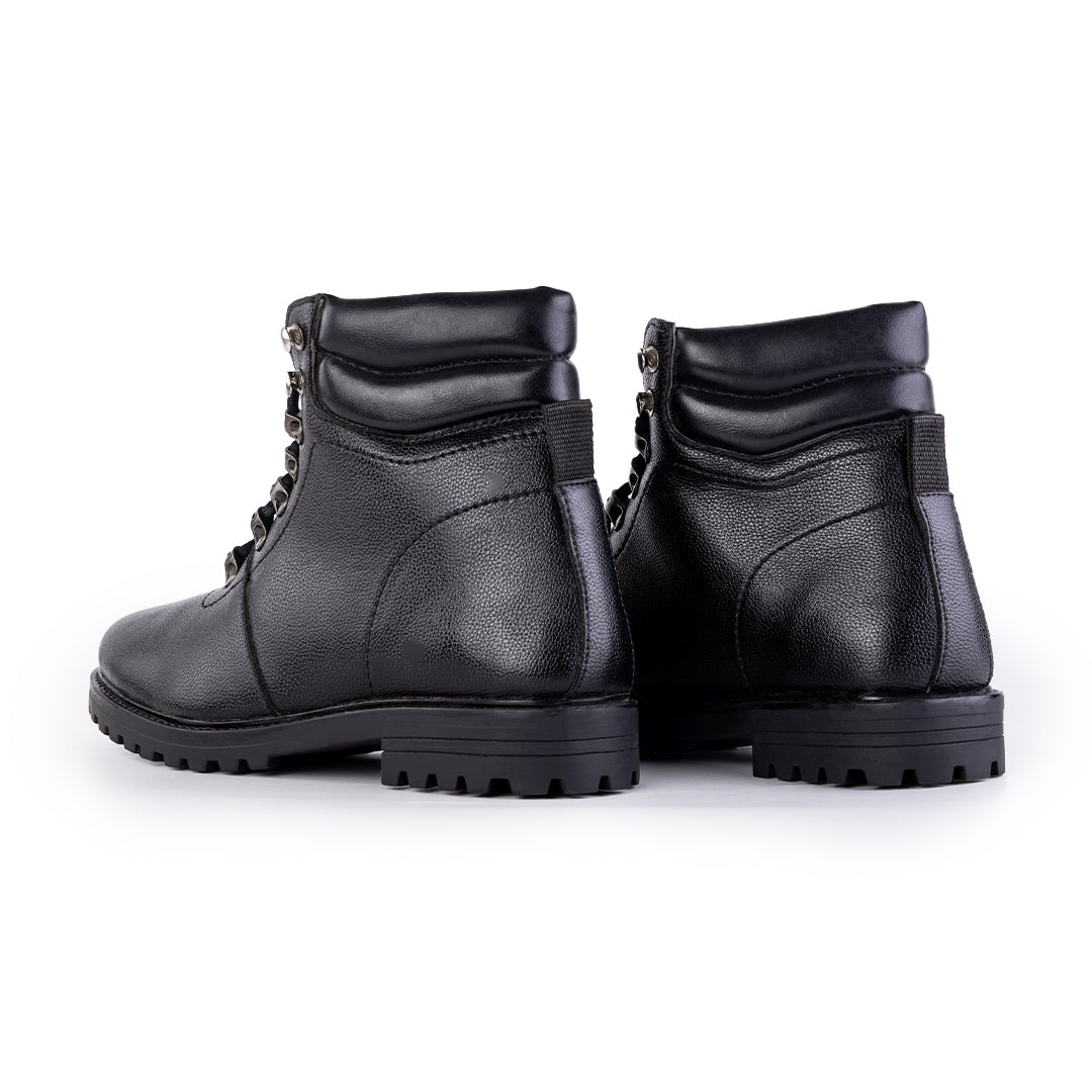 Monkstory Rugged High-Ankle Boots - Black