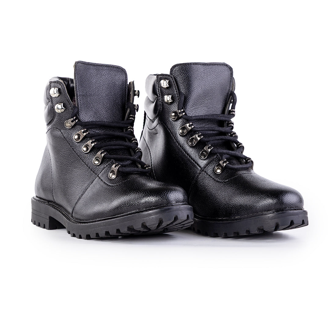 Monkstory Rugged High-Ankle Boots - Black