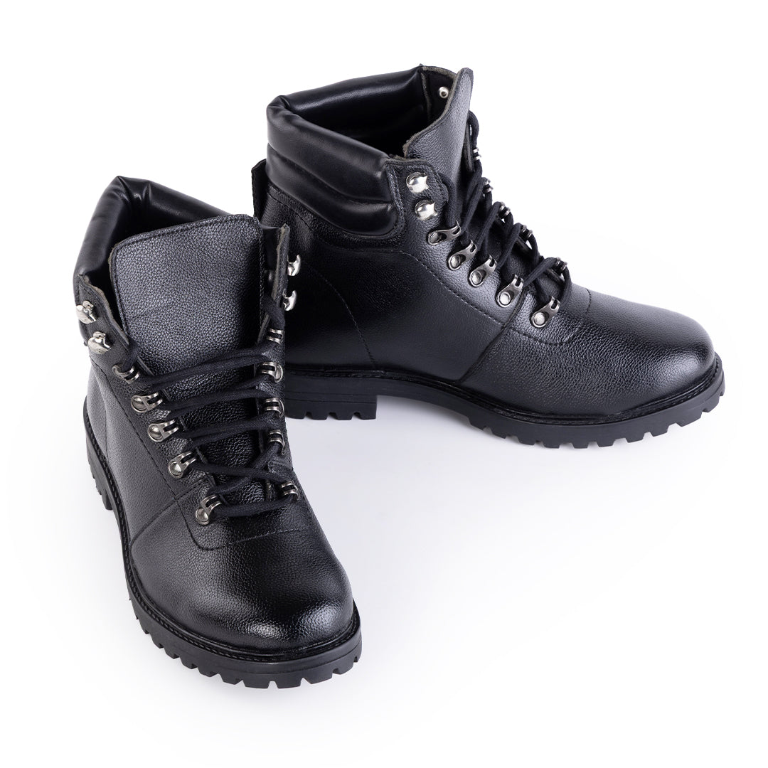Monkstory Rugged High-Ankle Boots - Black