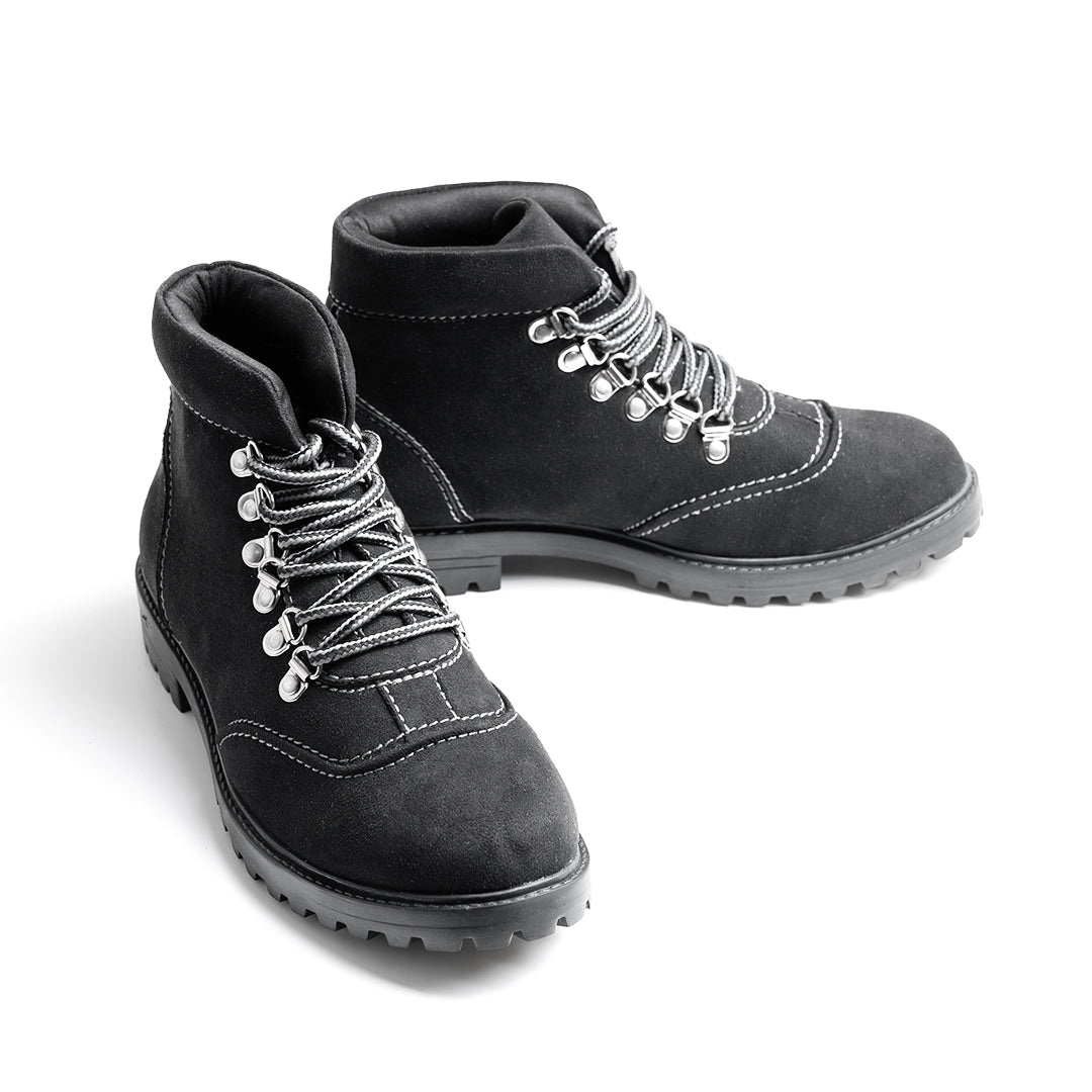 Monkstory Suede Boots - Black