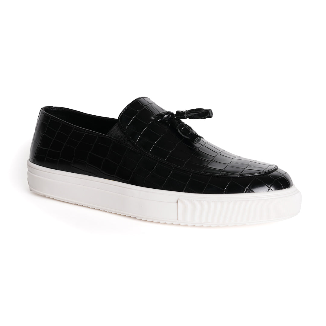 Monkstory Chic Croc Sneakers - Black