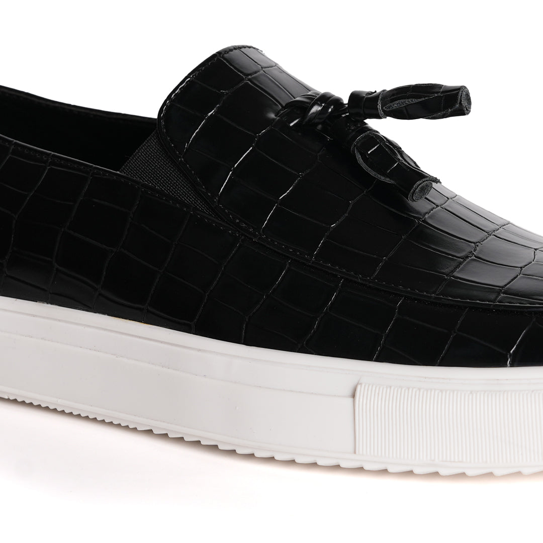 Monkstory Chic Croc Sneakers - Black