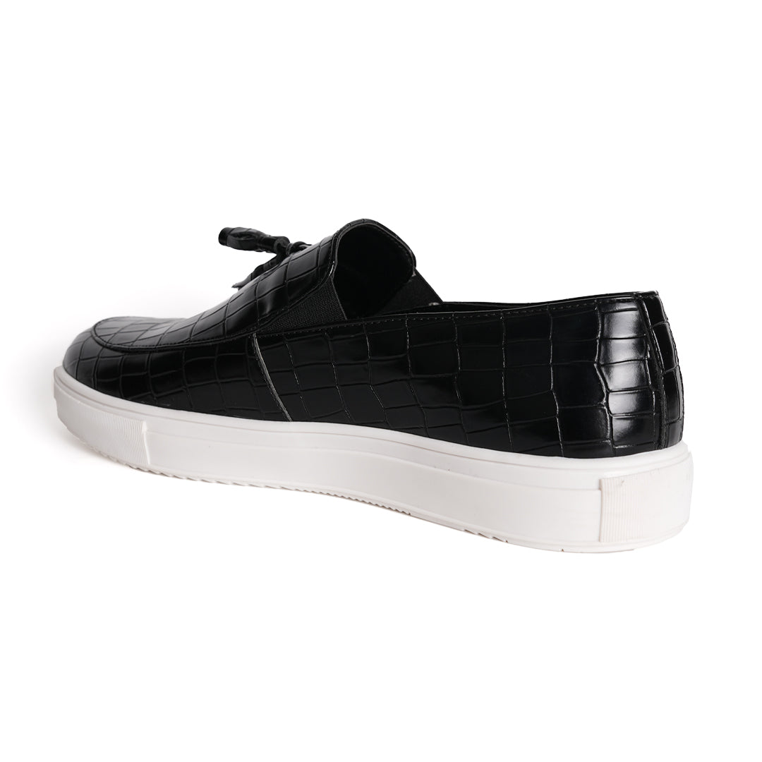 Monkstory Chic Croc Sneakers - Black