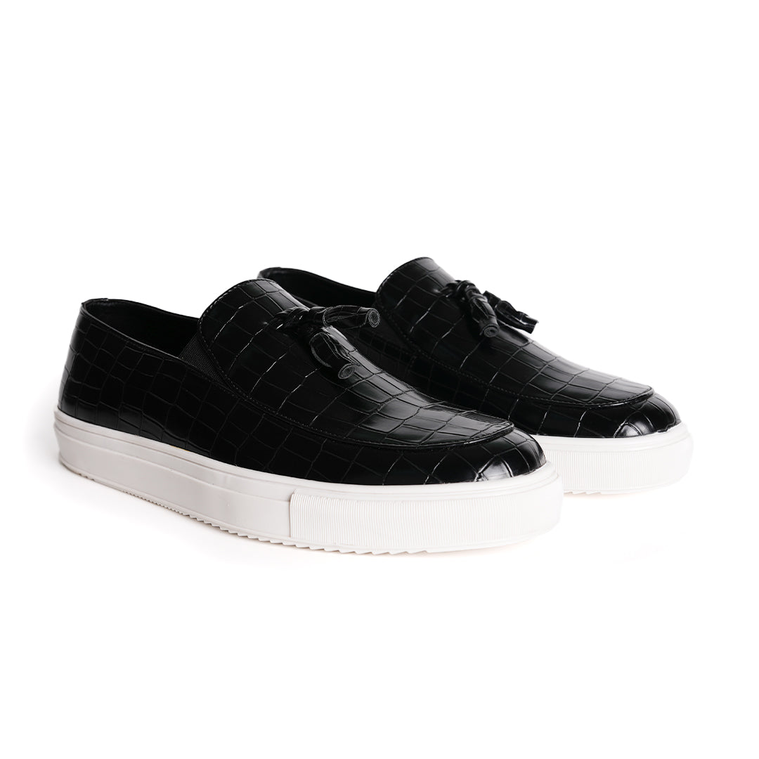 Monkstory Chic Croc Sneakers - Black