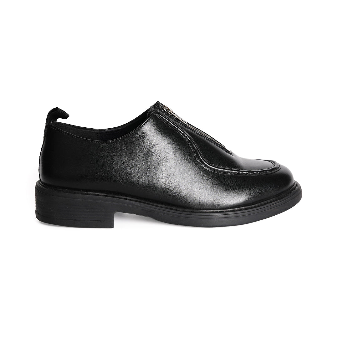 Monkstory Cosmopolitan Zip-Up Loafers - Black