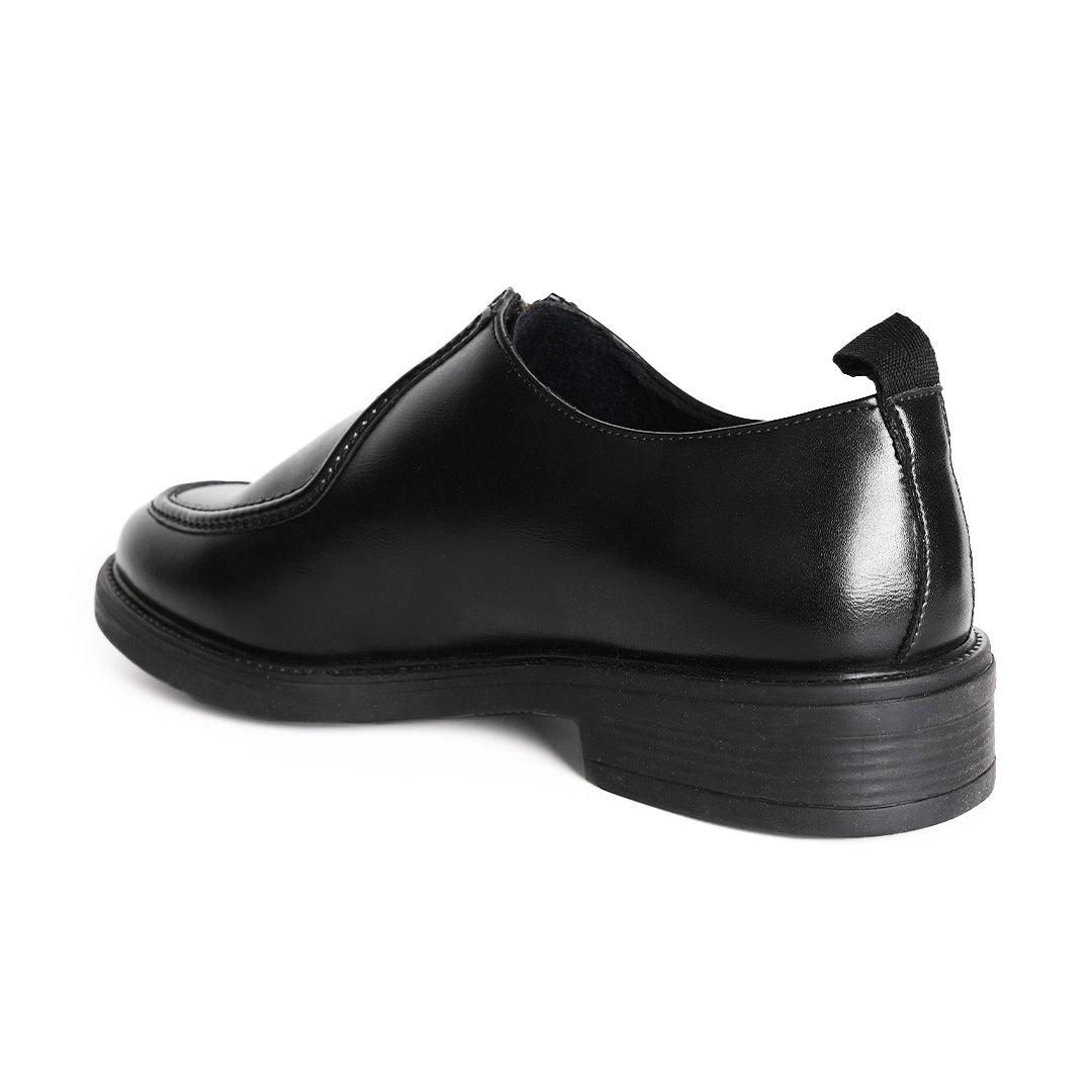 Monkstory Cosmopolitan Zip-Up Loafers - Black