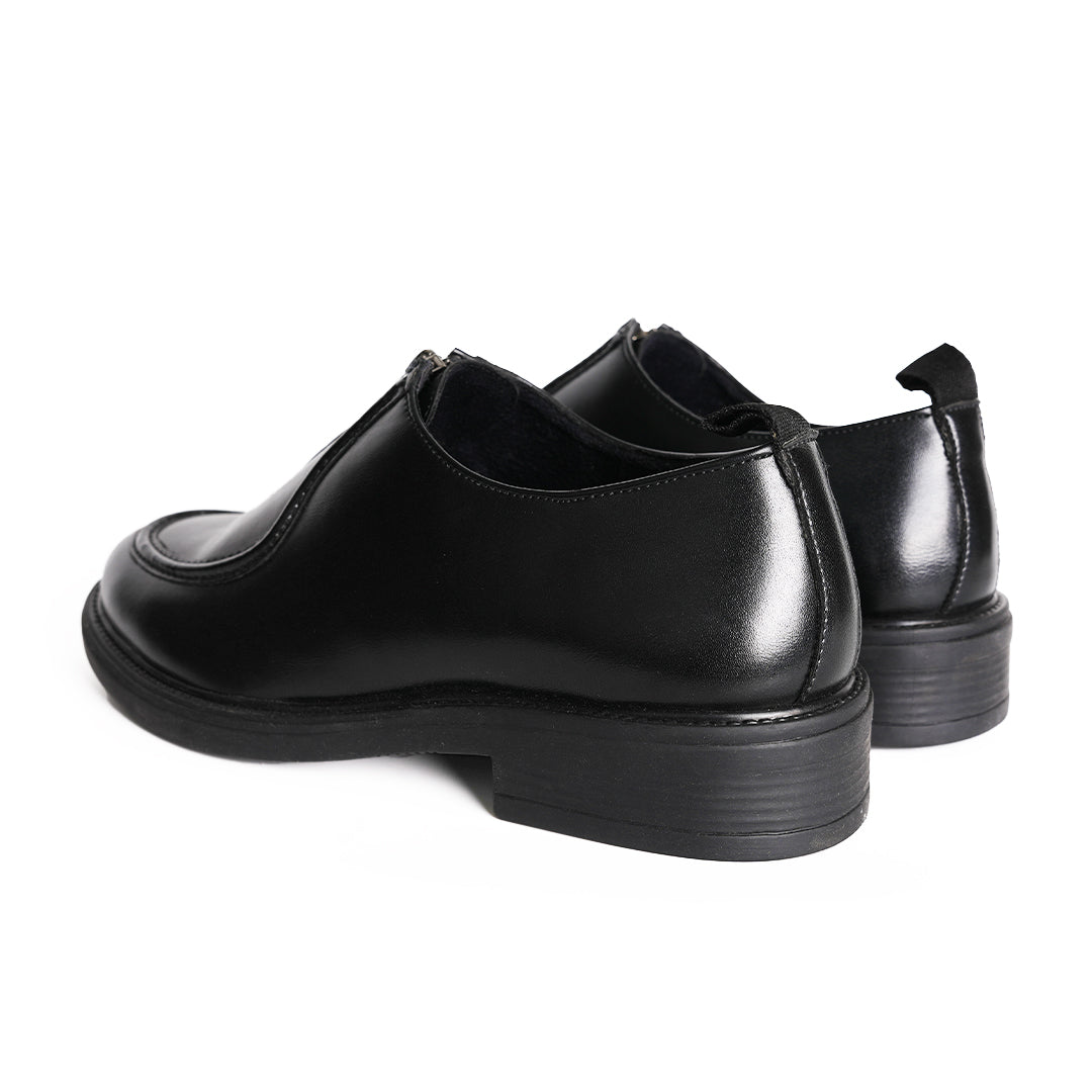 Monkstory Cosmopolitan Zip-Up Loafers - Black