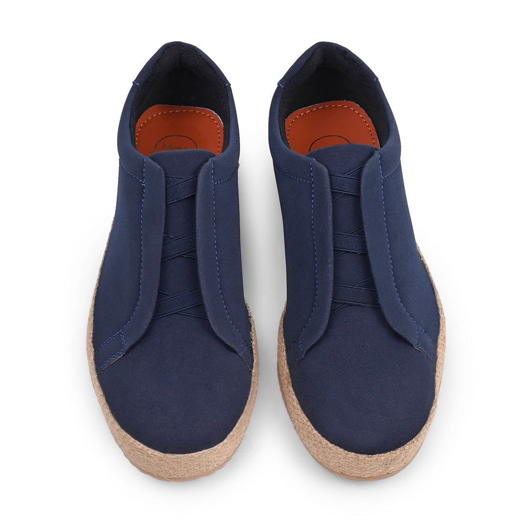 Monkstory Yacht Club Elastic Slip-On Espadrille Sneakers – Deep Navy