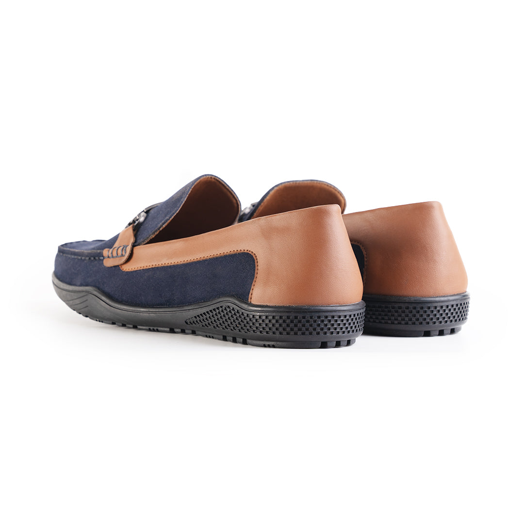 Monkstory Suede Driving Loafers - Blue