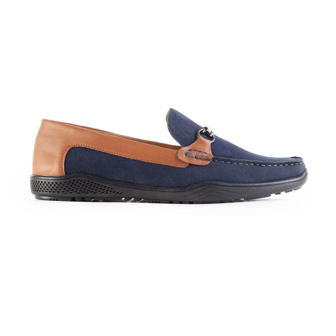 Monkstory Suede Driving Loafers - Blue