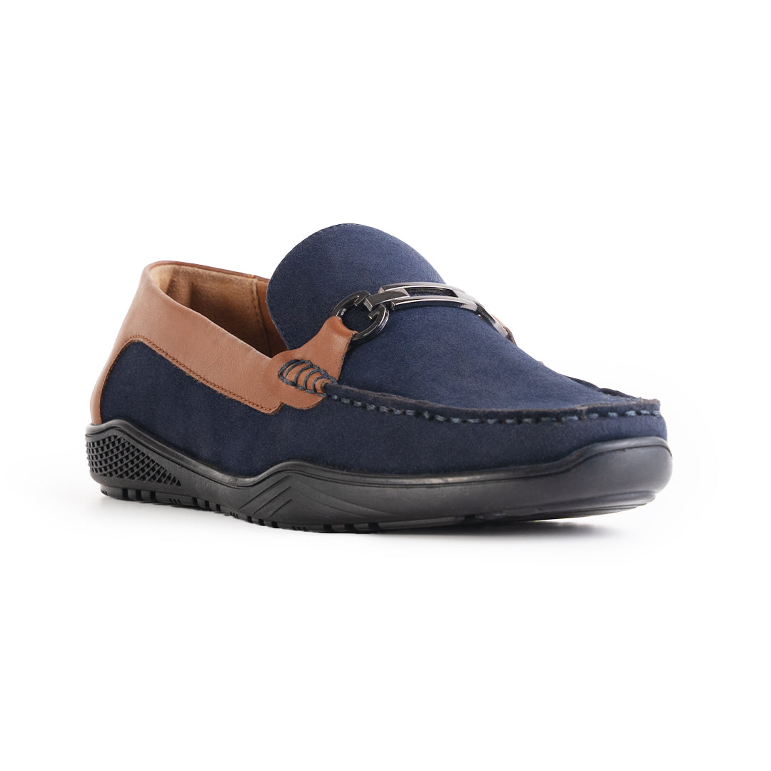 Monkstory Suede Driving Loafers - Blue