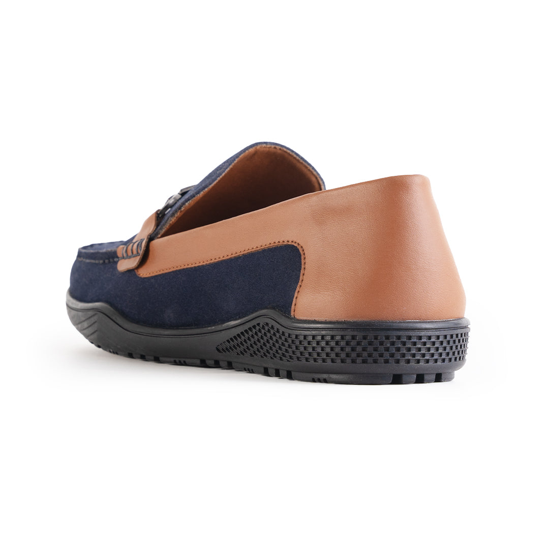 Monkstory Suede Driving Loafers - Blue