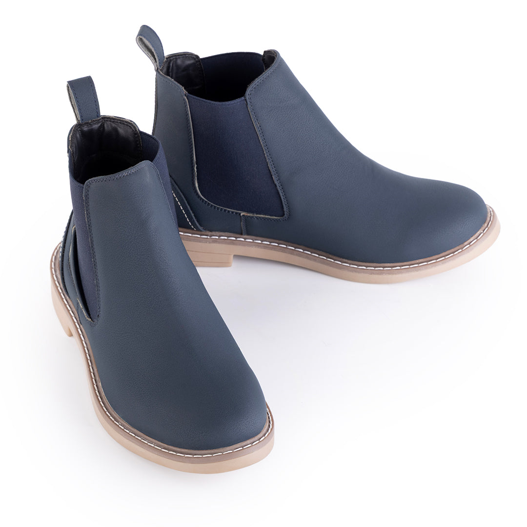 Monkstory Modern Chelsea Boots - Matte Blue