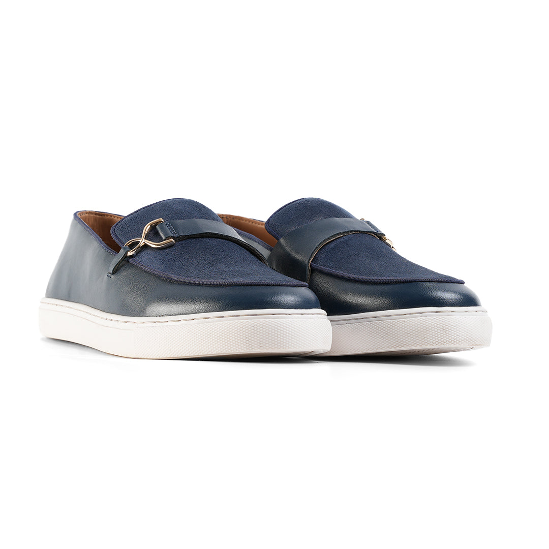 Monkstory Side Buckle Slip-On Sneakers - Blue